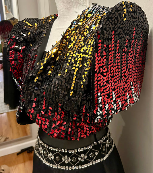 Holiday/Special Event (multicolor) Sequin Bolero