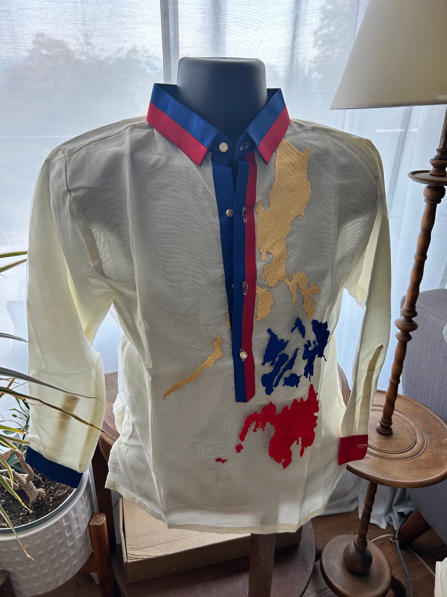 Mens Long Sleeve Barongs in Various Designs and Colors