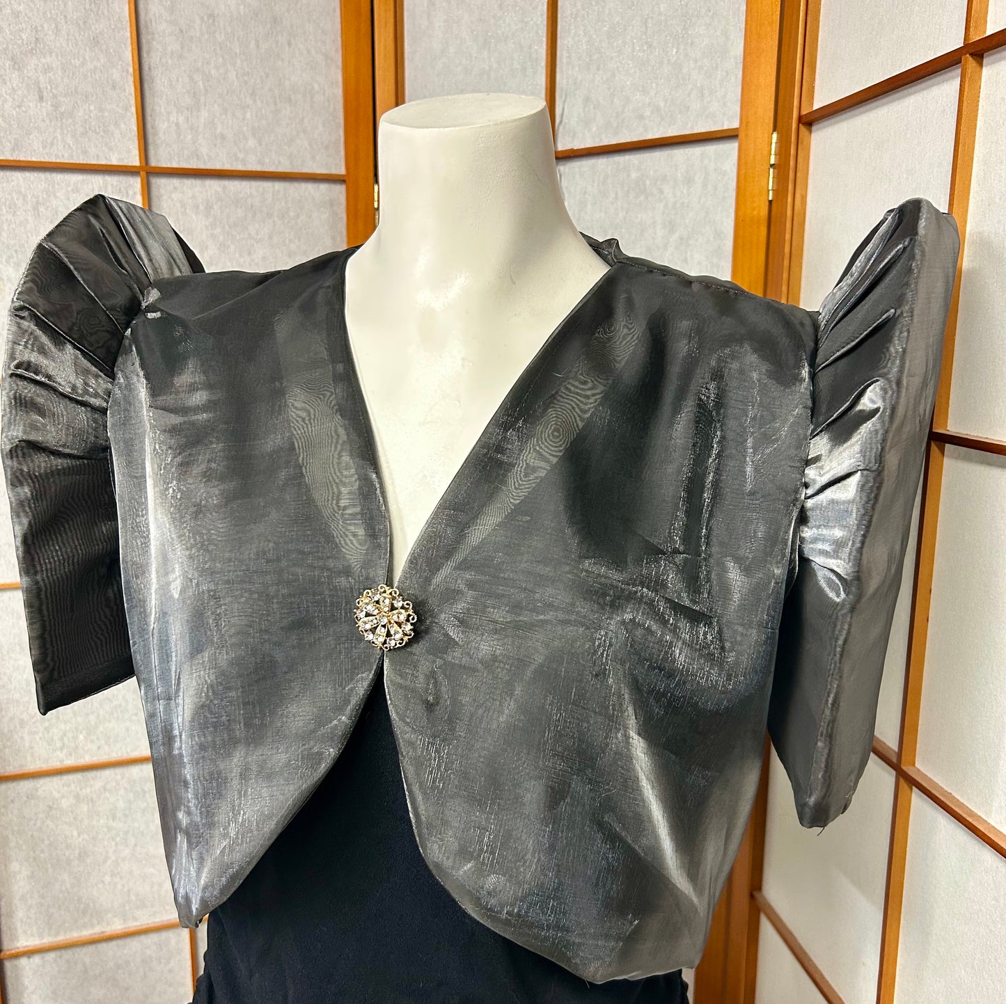 Basic Filipinana Bolero in Grey, Black, Red and SIlver