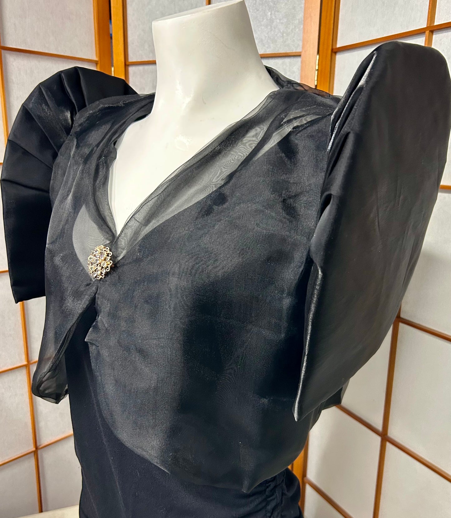 Basic Filipinana Bolero in Grey, Black, Red and SIlver
