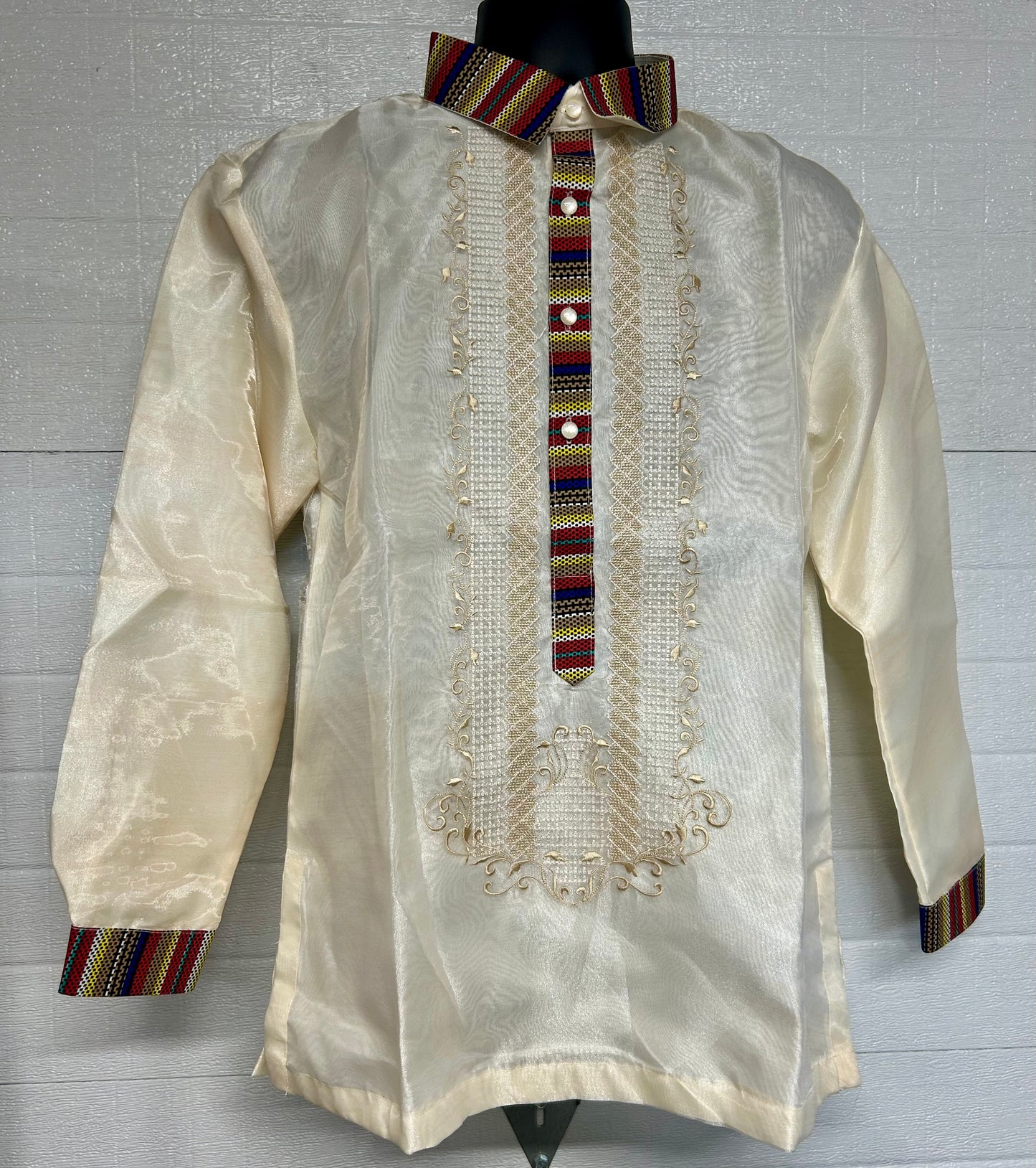 Mens Long Sleeve Barongs in Various Designs and Colors