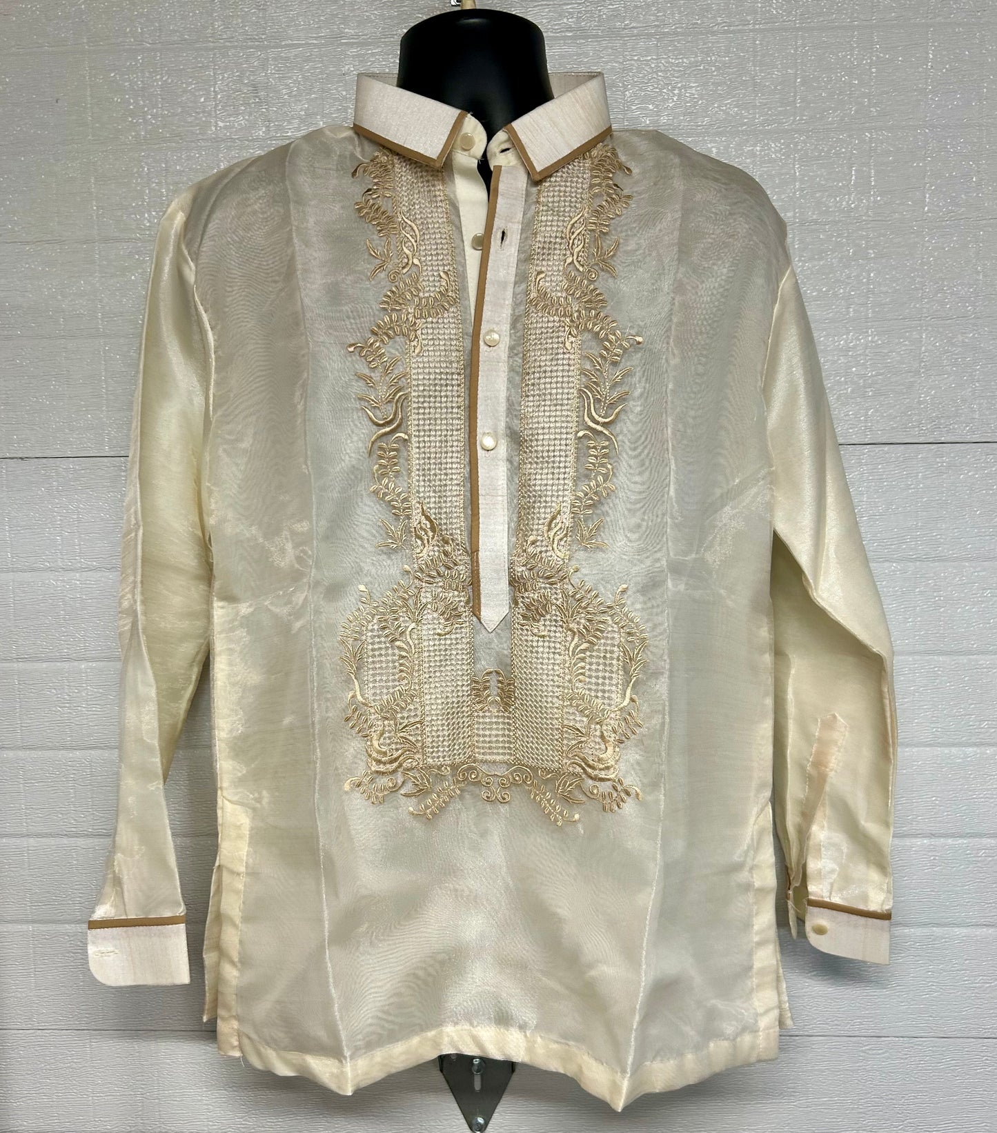 Mens Long Sleeve Barongs in Various Designs and Colors