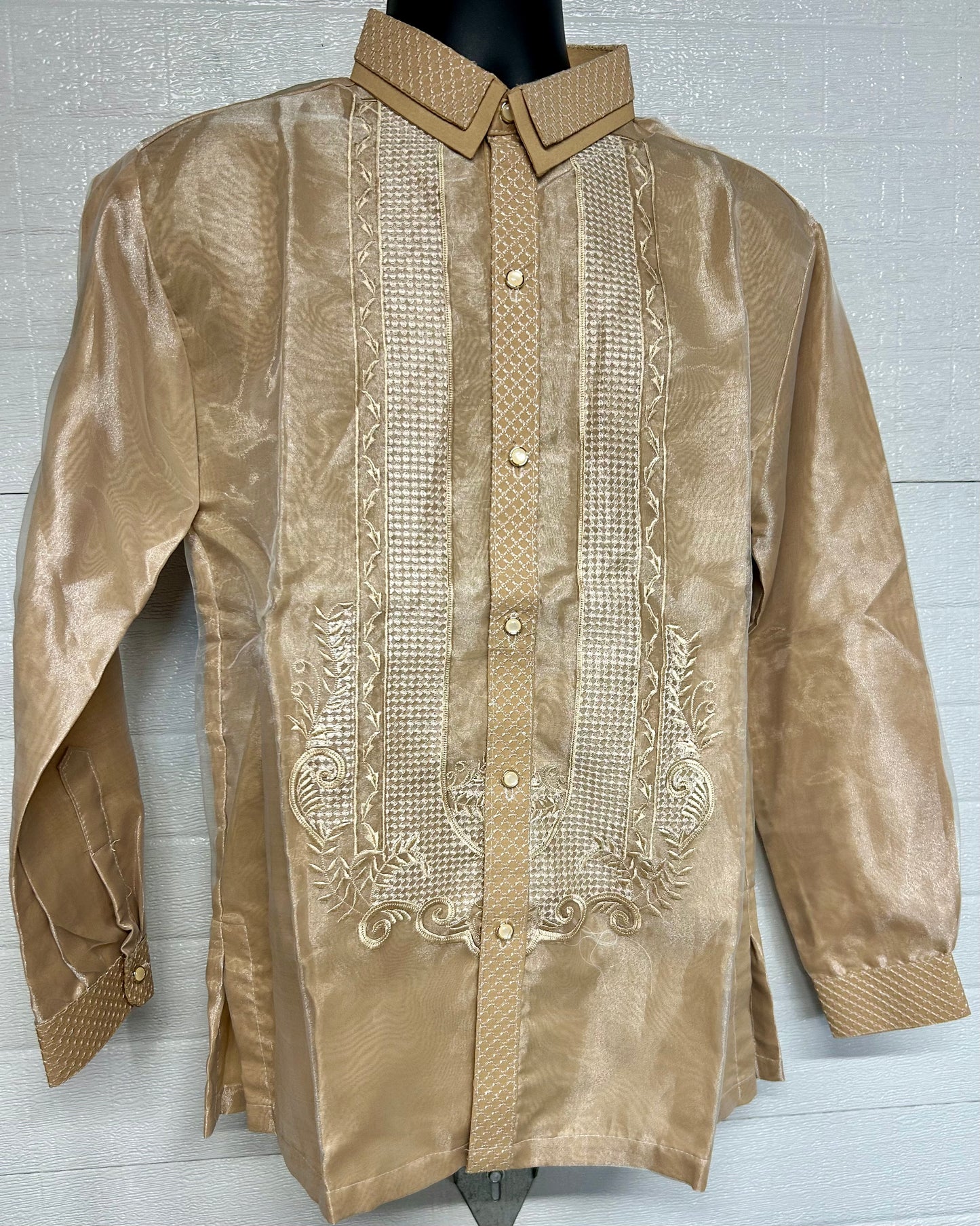 Mens Long Sleeve Barongs in Various Designs and Colors