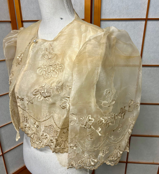 Filipinana Embroidered Organza (Terno Bolero)