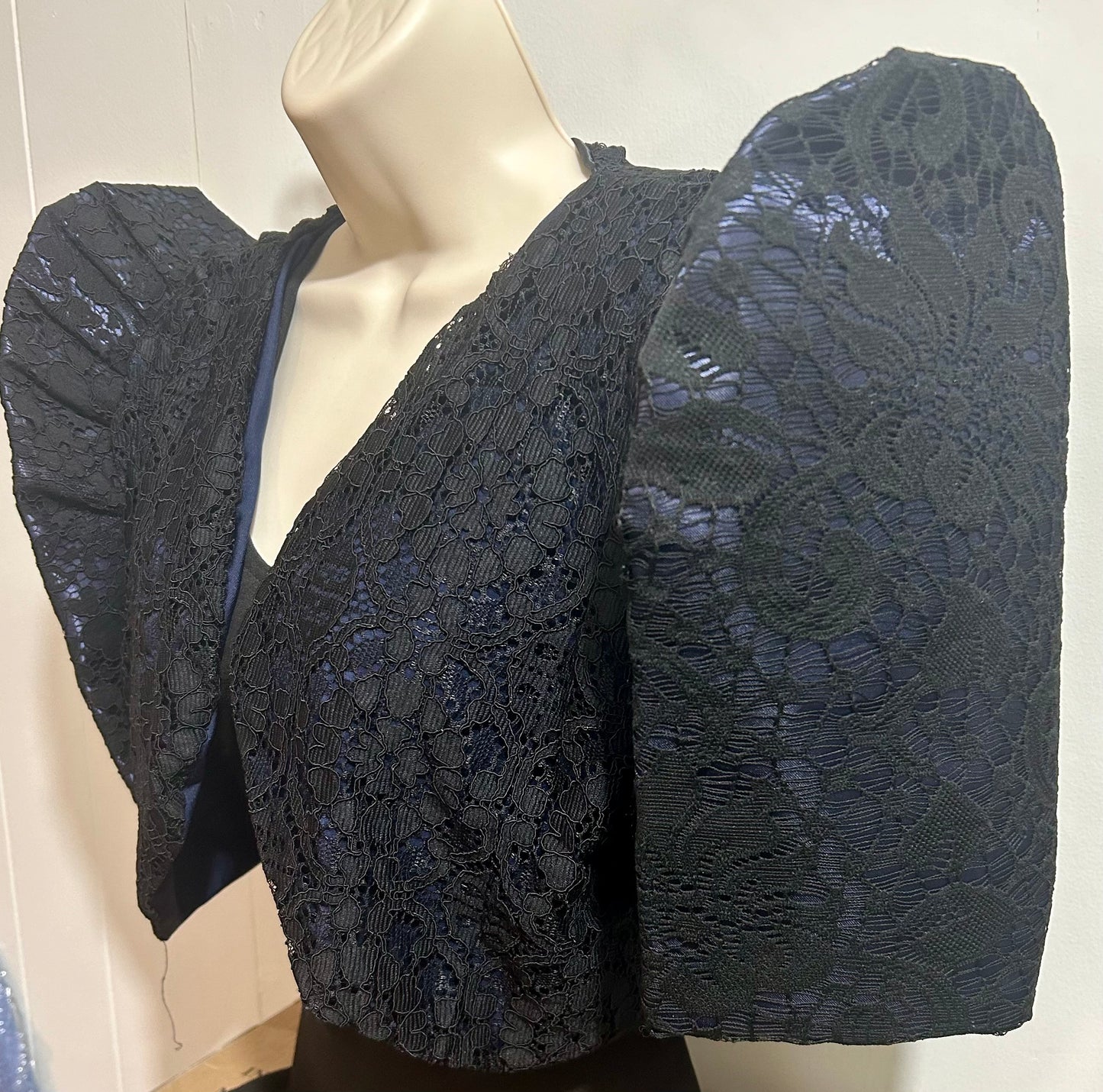 Black Lace Filipinana Bolero