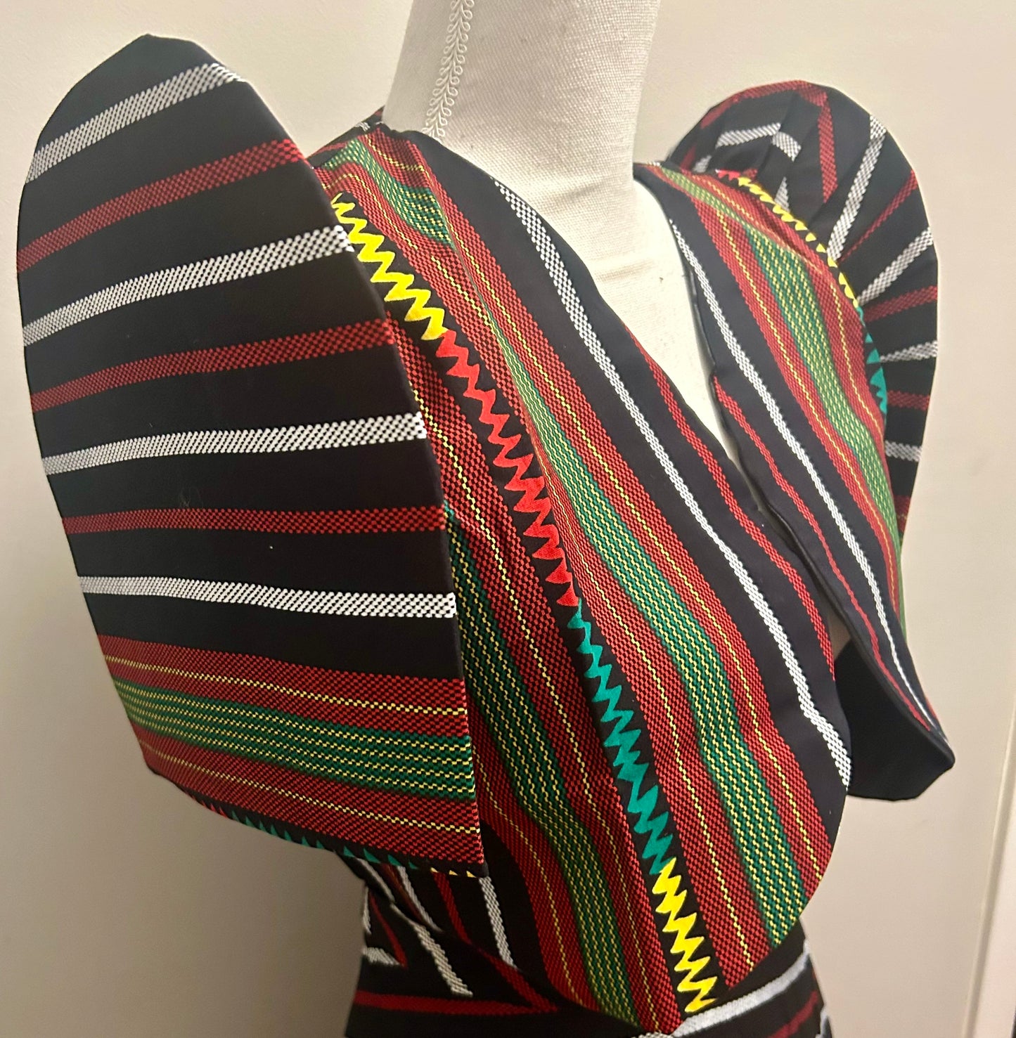 Black Ifugao Filipinana Bolero and Skirt