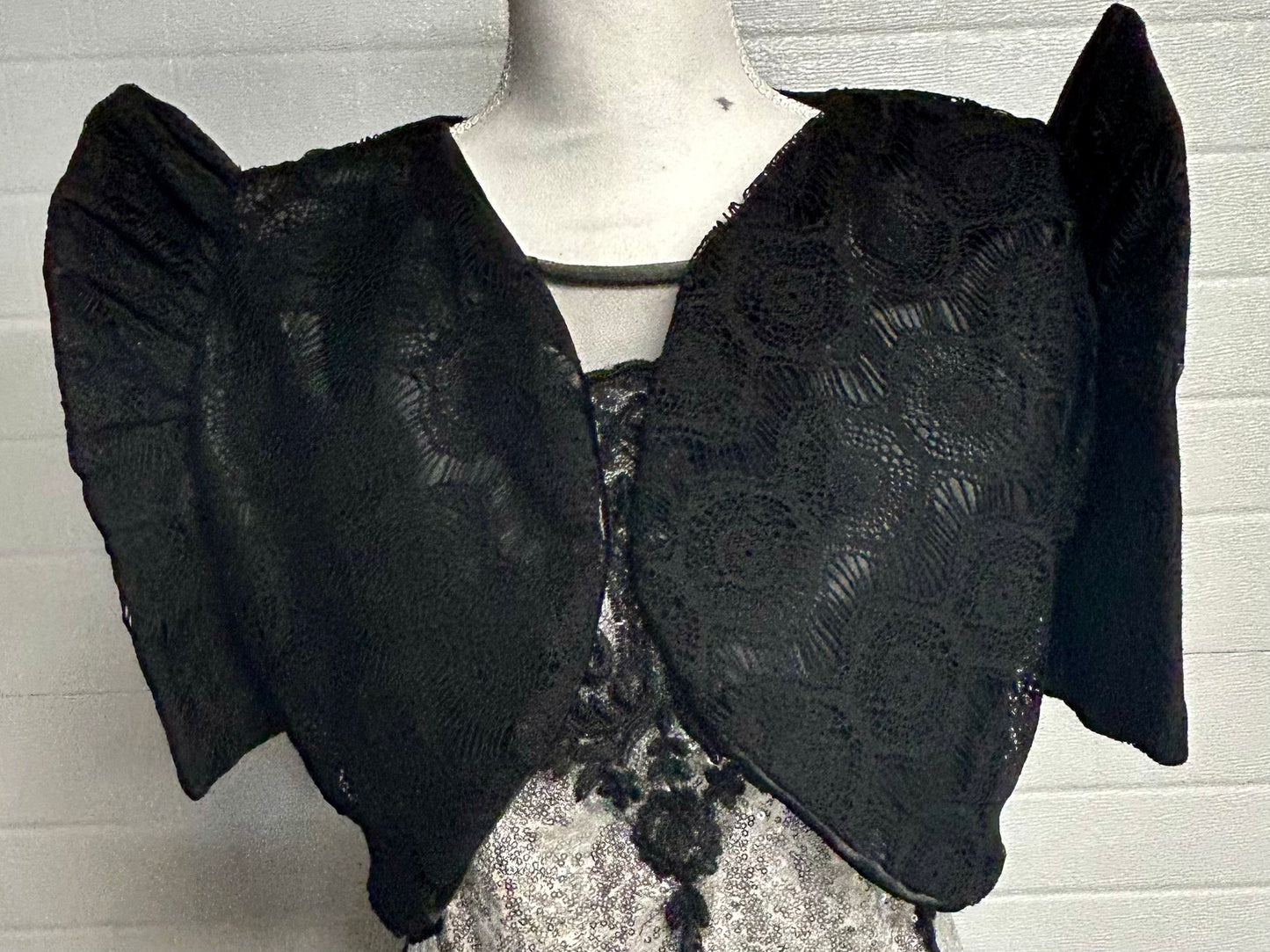 Black Lace Weave design Filipinana Bolero