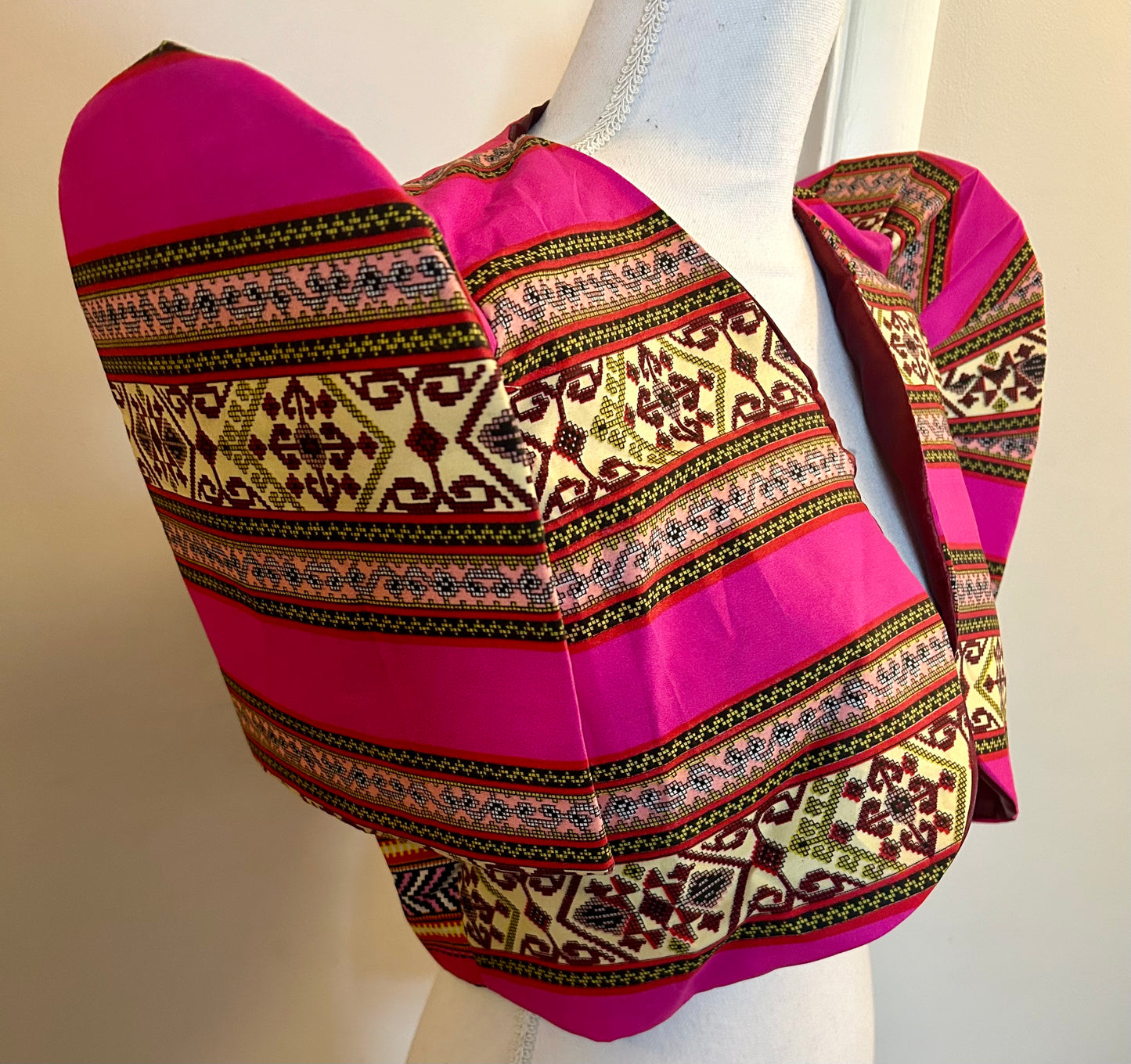 Pink Tribal inspired Filipinana Bolero